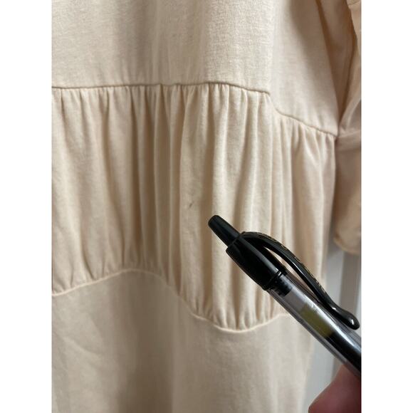 Sundance Each Tiered Ruffle Hem Tee size XL Butter Yellow - Picture 5 of 6